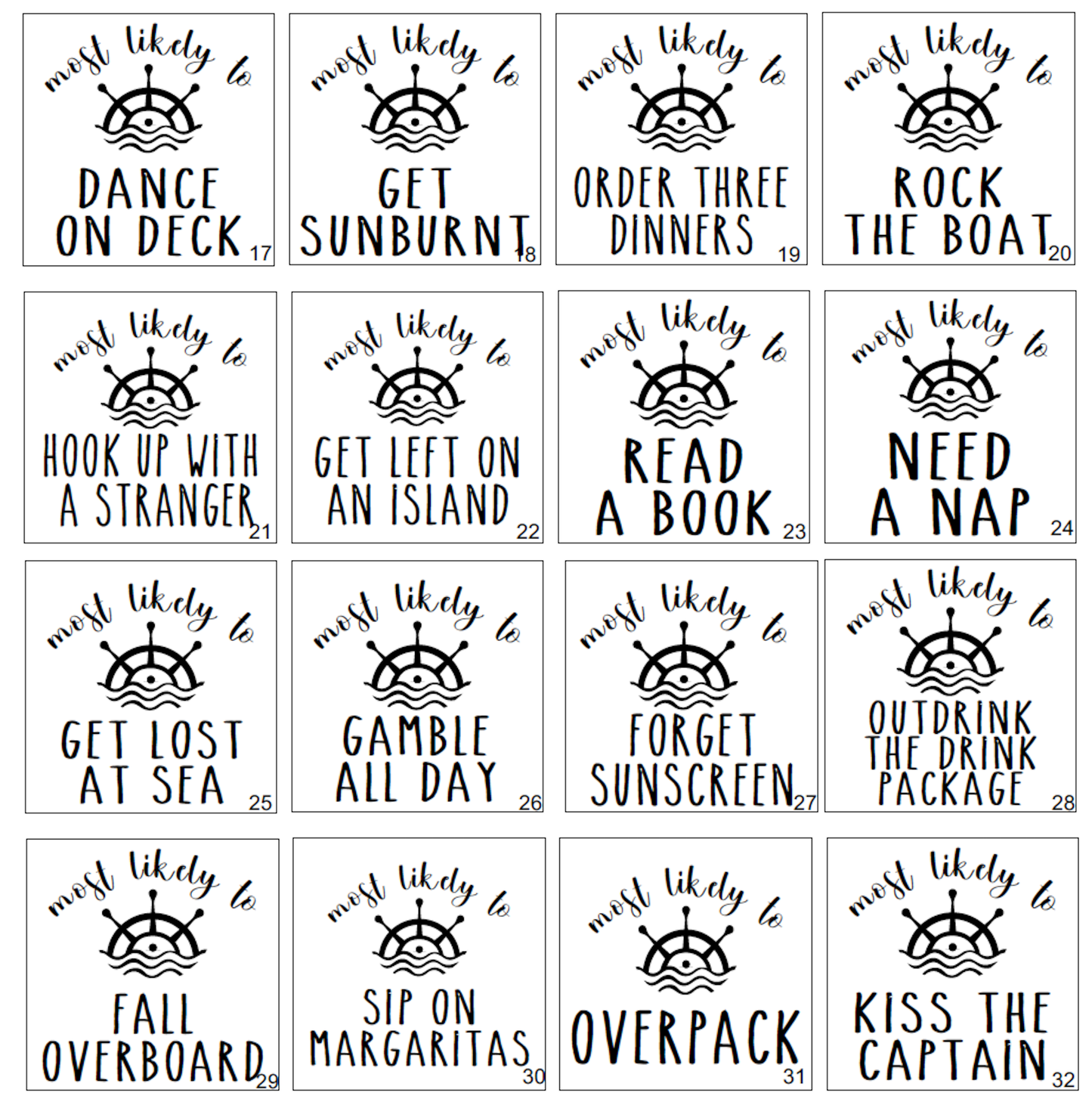 Most Likely To - Captain's Wheel