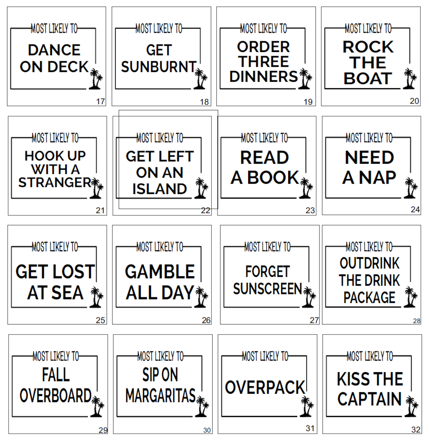 Most Likely To - Palm Tree Box