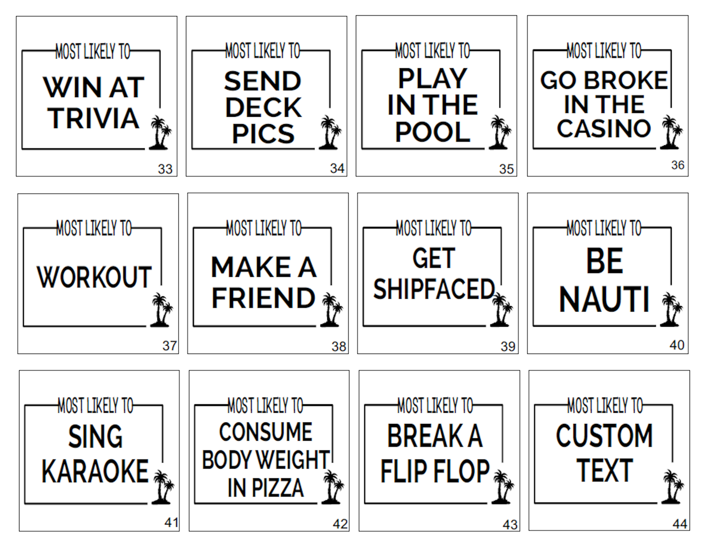 Most Likely To - Palm Tree Box