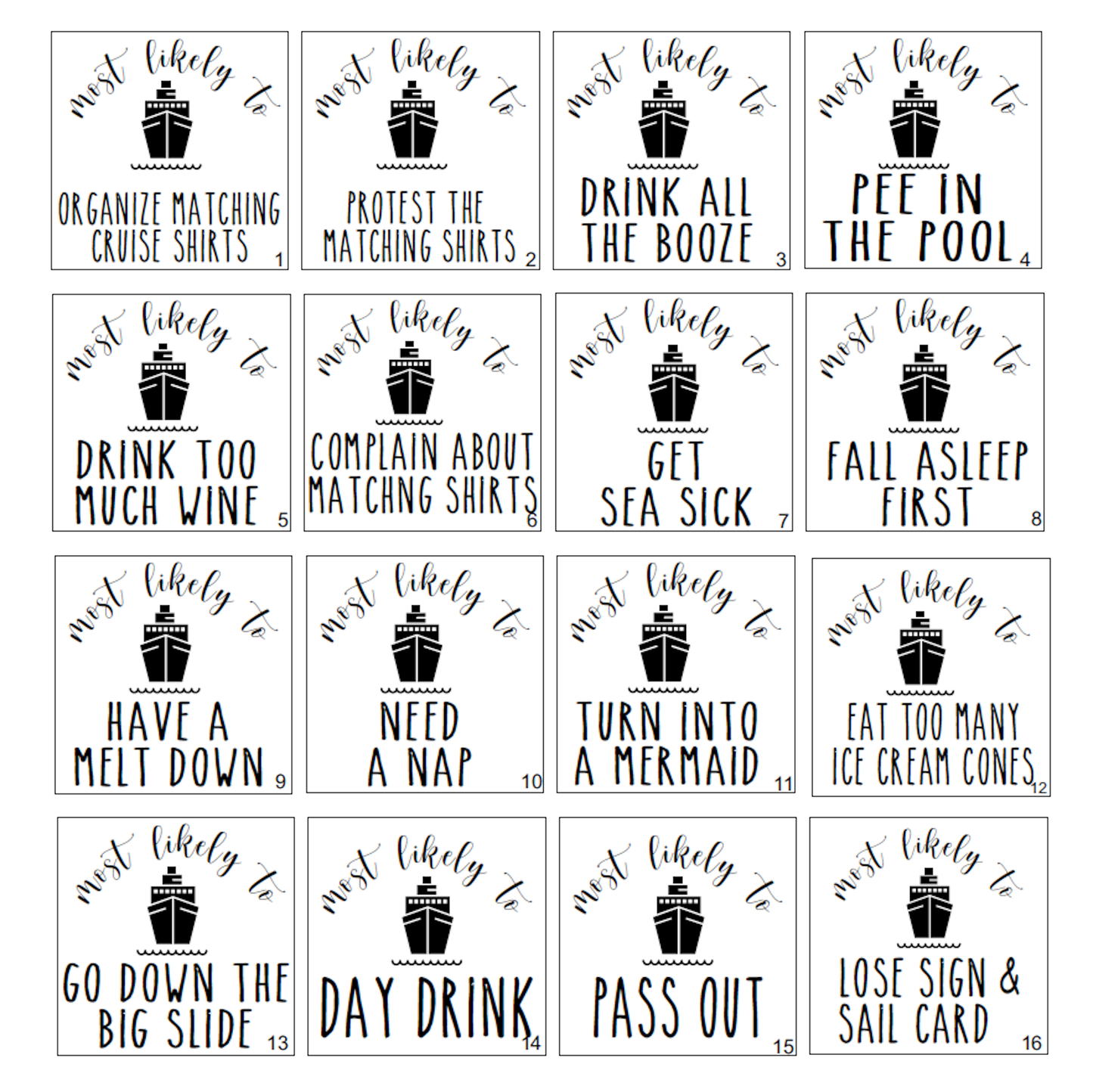 Most Likely To Cruise Shirt Sayings