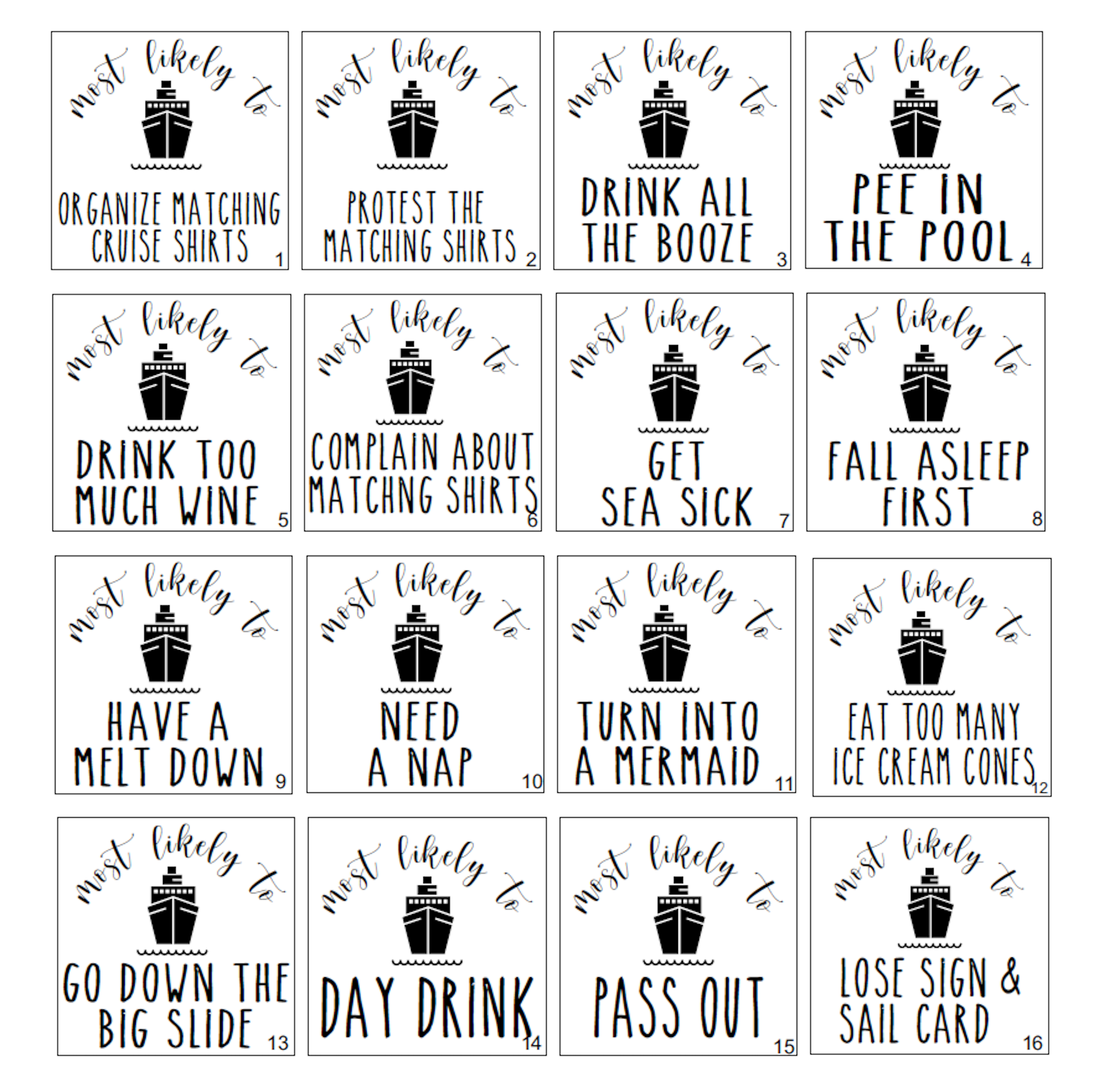 Most Likely To Cruise Shirt Sayings