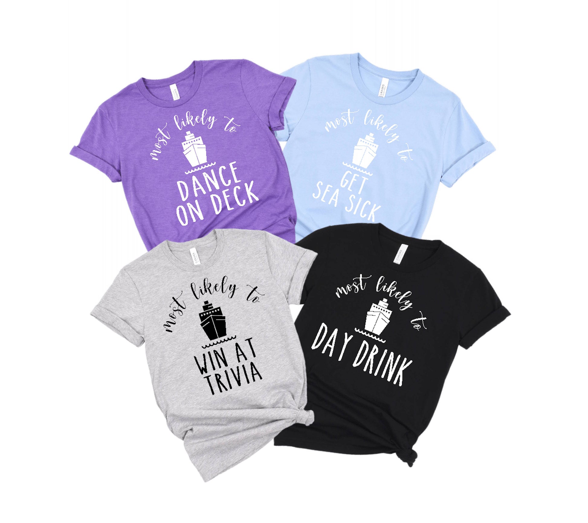 Most Likely To Cruise Shirts - Big Boat Multiple Shirts