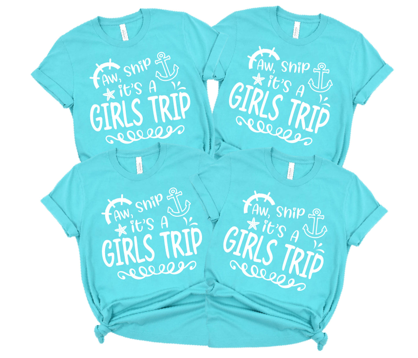 Aw Ship It's a Girls Trip in Turquoise