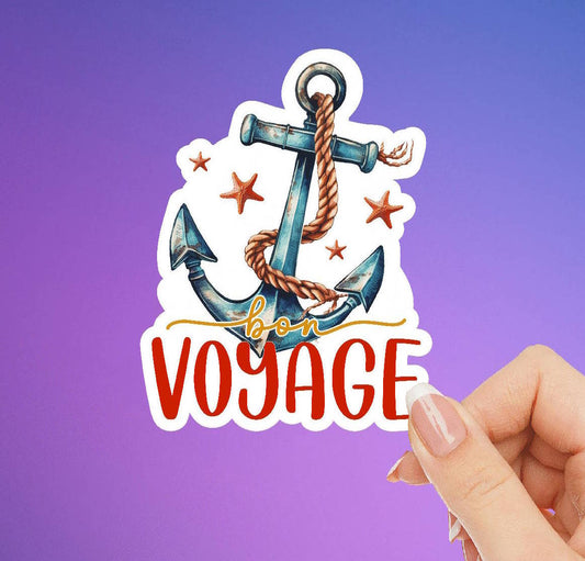 Bon Voyage Anchor Sticker - Deck 11