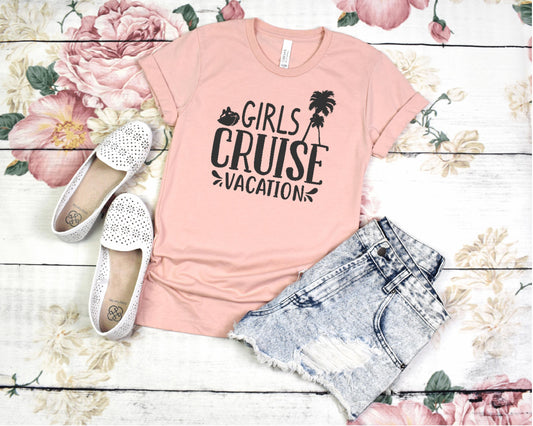 Girls Cruise Vacation Tshirt